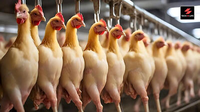 (ویدئو) فرآیند تولید مرغ از جوجه کشی تا کشتار در کارخانه ای بزرگ