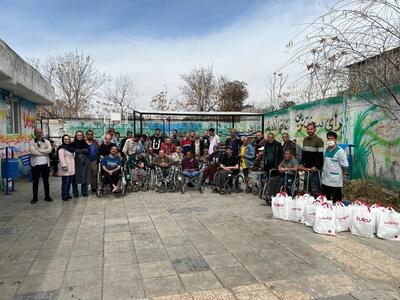 توزیع بسته‌های معیشتی شرکت  ناسیونال ایران  به معلولین آسایشگاه  بردیا / معلولان نیازمند توجه بیشتر