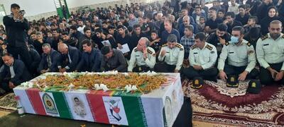مراسم تشییع و تدفین مرزبان شهید در شهرستان جیرفت برگزار شد