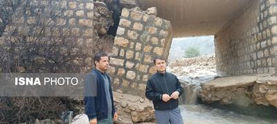 تخریب دو پل در شهرستان بهمئی به دنبال سیل