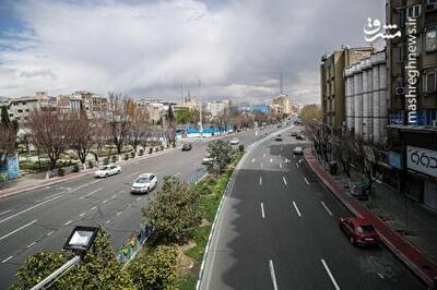 عکس/ خیابان‌های خلوت تهران در اولین روز بهار‎