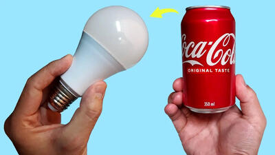 (ویدئو) یک روش آسان برای تعمیر لامپ LED با کمک قوطی نوشابه!
