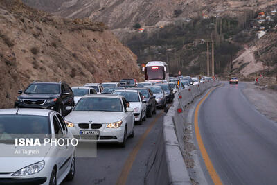ترافیک سنگین در محور امامزاده هاشم - رشت