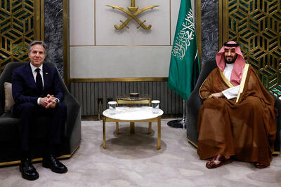 دیدار وزیر خارجه آمریکا با ولیعهد عربستان در جده