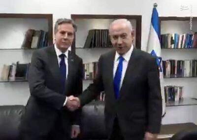فیلم/ دیدار بلینکن با نتانیاهو در سرزمین‌های اشغالی