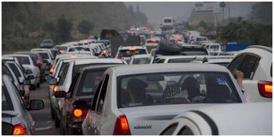 ترافیک سنگین در بزرگراه تهران شمال (فیلم)