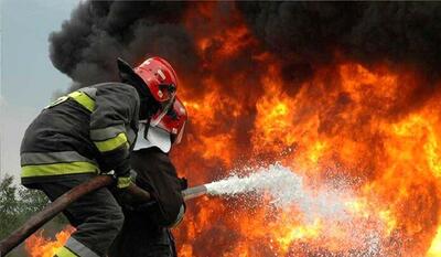 آتش‌سوزی یک واحد تجاری در کیانمهر کرج