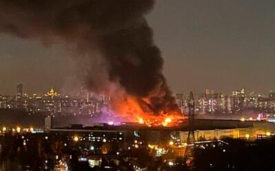 تصاویری از آتش سوزی ساختمان تالار شهر کروکوس در شمال غربی مسکو | خبرگزاری بین المللی شفقنا