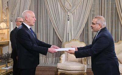 سفیر ایران استوارنامه خود را تقدیم رییس‌جمهور تونس کرد