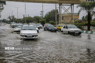 ده‌ها خودرو در منطقه گردشگری شهیون دزفول دچار آب‌گرفتگی شدند