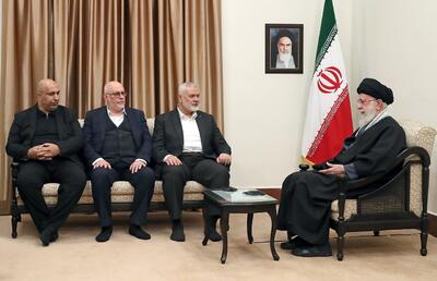 دیدار اسماعیل هنیه رئیس دفتر سیاسی حماس و هیات همراه با رهبر انقلاب اسلامی ایران