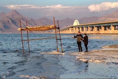 ببینید| جزیره‌های دریاچه ارومیه بعد از ۵ سال در محاصره آب