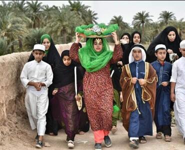 برپایی آیین سنتی گرگیعان در خوزستان