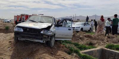 خواب آلودگی راننده پراید در محور دماوند - تهران حادثه آفرید