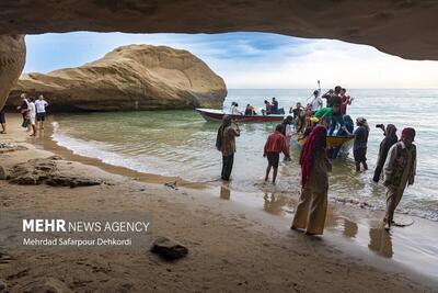 (تصاویر) ساحل بنود پذیرای گردشگران نوروزی