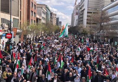 راهپیمایی نمازگزاران مشهدی در حمایت از مردم مظلوم غزه - تسنیم