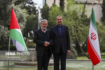 دیدار  دبیرکل جنبش جهاد اسلامی فلسطین با وزیر امور خارجه