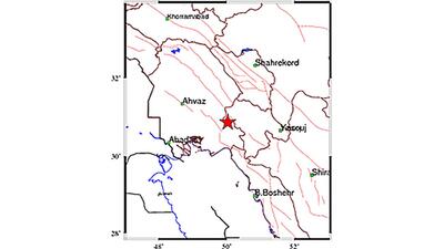 زلزله در شهرستان بهمئی + جزئیات