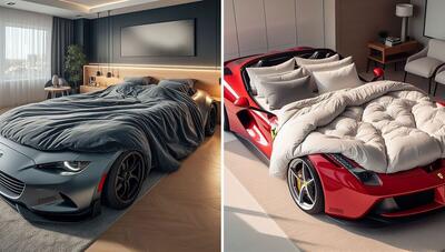 اتاق خواب یک ماشین باز باید این شکلی باشه! (عکس)