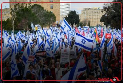 ده‌ها هزار اسرائیلی در مقابل کنست در قدس اشغالی تجمع کردند