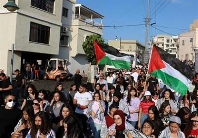 راهپیمایی گسترده در کرانه باختری برای حمایت از غزه - تسنیم