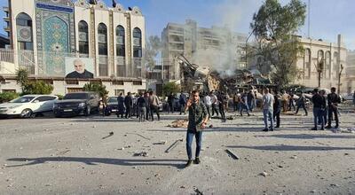 حمله هوایی اسرائیل به ساختمان کنار سفارت ایران در دمشق / تسنیم: احتمال شهادت ۶ نفر وجود دارد / یک خبرگزاری داخلی: سفیر ایران در سلامت است