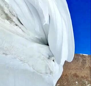 (ویدئو) نمایی از ارتفاع 12 متری برف در این نقطه از ایران