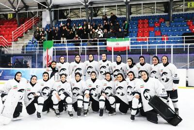 دختران ایران بر بام هاکی روی یخ آسیا