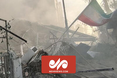 فیلمی از اولین لحظات پس ازحمله اسرائیل به کنسولگری ایران در سوریه