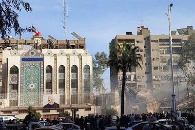 فیلمی از داخل ساختمان کنسولگری ایران بعد از هدف قرار گرفتن با شش موشک