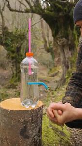 ساده ترین روش ساخت شیر آب در طبیعت / فیلم