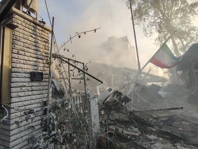 تصاویری از ساختمان تخریب شده بر اثر حمله هوایی صهیونیست‌ها | خبرگزاری بین المللی شفقنا