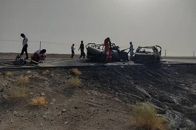 تصادف زنجیره‌ای در کرمان با سه کشته و ۱۵ زخمی