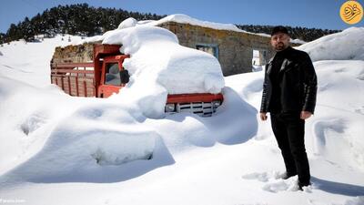 (تصاویر) این روستا هر سال زیر برف دفن می‌شود