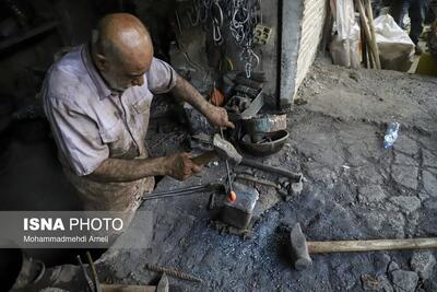 (تصاویر) آخرین بازمانده آهنگران بازار قدیم دزفول