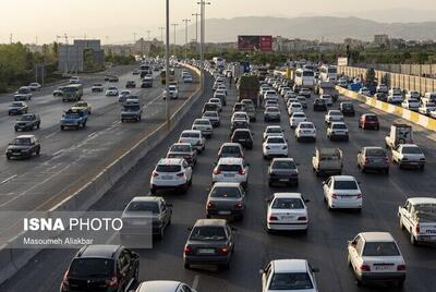 ترافیک سنگین در آزاد راه تهران-کرج-قزوین