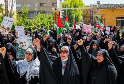اجتماع بانوان در اعتراض به جنایات رژیم صهیونیستی در غزه