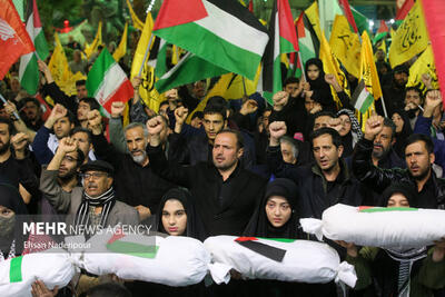 تجمع ضدصهیونیستی در میدان فلسطین