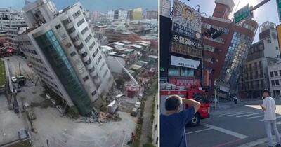 فیلم| لحظه وقوع زلزله تایوان از دوربین یک خودرو