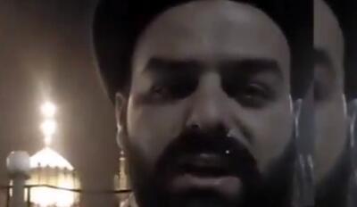 ادعای جنجالی یک طلبه منتقد در کنار مرقد امام