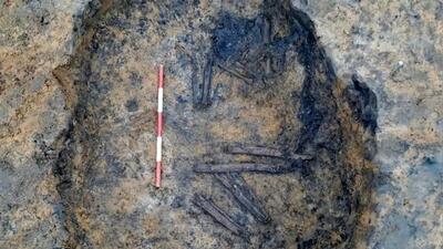 کشف اسکلت 4500 ساله در جریان ساخت فاضلاب زندان