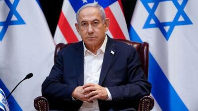 (ویدئو) تصاویری از دستپاچگی نتانیاهو پیش از نشست خبری