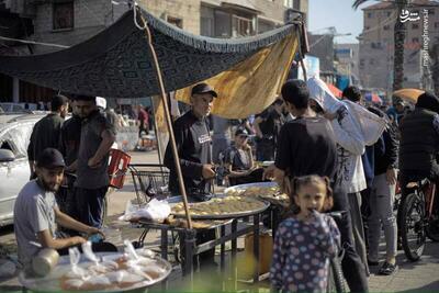 عکس/ حال و هوای ماه رمضان در بازار جبالیا غزه