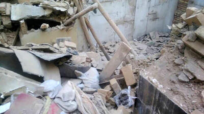 تخریب چهار منزل متروکه در تهران + فیلم