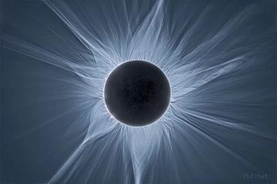 تصویر روز ناسا؛ جزئیات زیبا از یک خورشیدگرفتگی کامل
