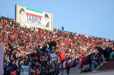 یک تصویر شوکه‌کننده دیگر از استادیوم تبریز!