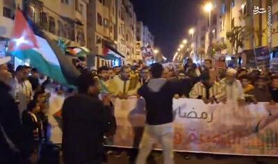 فیلم/ تظاهرات ضدصهیونیستی در مراکش