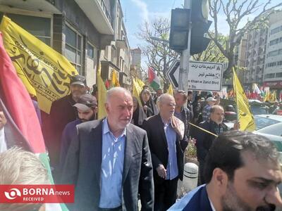 حضور استاندار تهران در راهپیمایی روز قدس