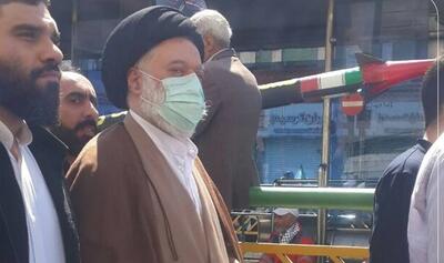 حضور سید مصطفی خامنه‌ای، فرزند ارشد رهبر انقلاب در راهپیمایی روز قدس