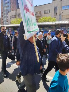 حضور دکتر حسن روحانی در راهپیمایی روز قدس